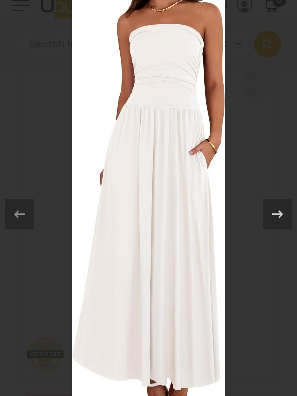 BTFBM Summer Maxi Dresses Strapless Ruched Tube Top Flowy Beach - Picture 9 of 12